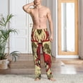 thumbnail image 4 of KLL Mens Pajama Pants for Men,Mens Lounge Pants,Funny Gifts for Men,Men's Pajama Bottoms Mythical Red Stag Illustration -Medium, 4 of 5