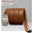 thumbnail image 3 of Mens Ratchet Belt,Leather Adjustable Slide Belt For Gift Mens Dress Casual 1 3/8",Size Adjustable, 3 of 8