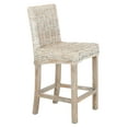 thumbnail image 2 of SAFAVIEH Tobie Rattan Counter Stool w/ Footrest, Grey White Wash, 2 of 11