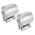thumbnail image 1 of Unique Bargains 2pcs Universal Car Exhaust Pipe Sleeve Connector Clamp Coupler 2” Replacement, 1 of 7