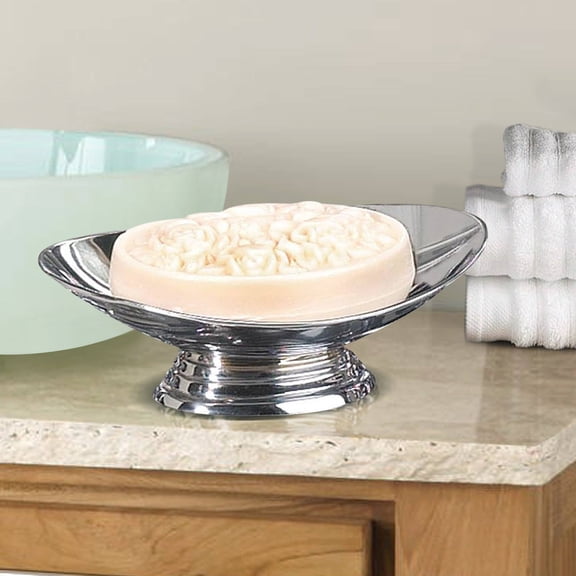 Soap Dish for Bathroom Counter,Shower & Kitchen | Chrome