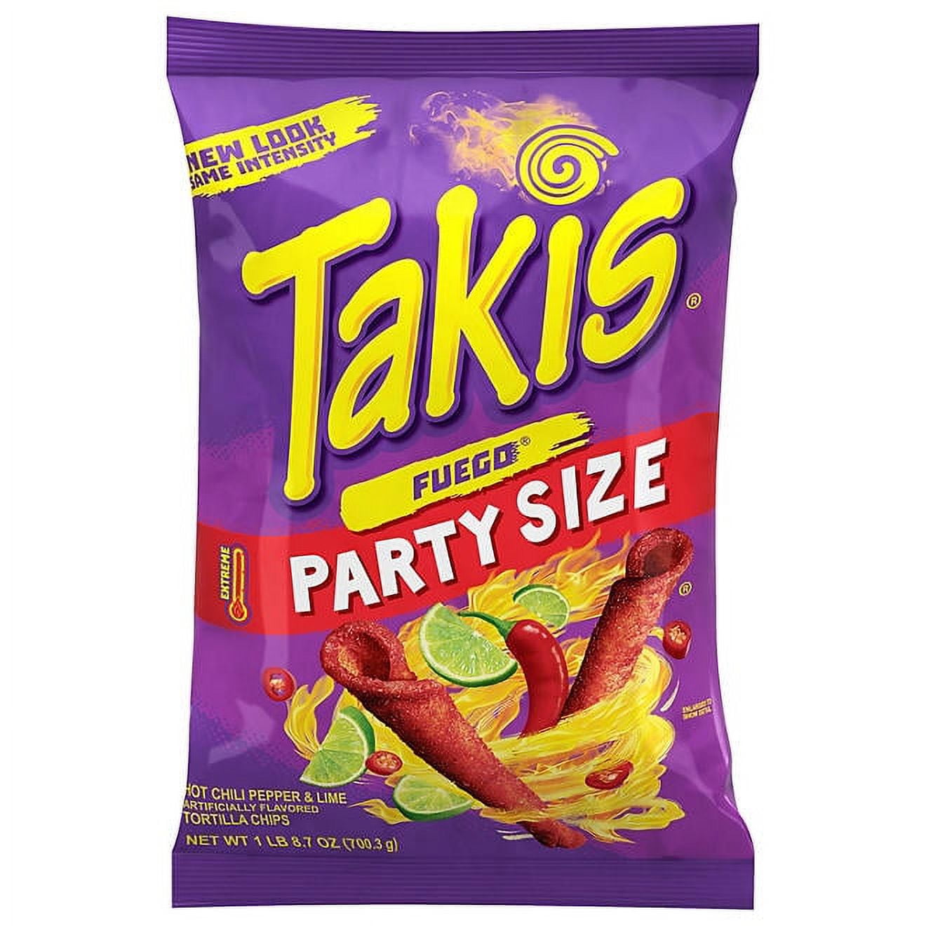 Takis Fuego Rolled Tortilla Chips Party Size Bag (24.7 oz.)Along