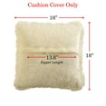 thumbnail image 4 of PiccoCasa 2Pcs Decorative Throw Pillow Cover Faux Fur Cushion Cover, Camel Color 2pcs,18"x18", 4 of 6