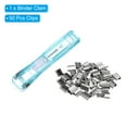 thumbnail image 3 of Uxcell 4.5" x 1" Clam Clip Dispenser, 1 Set Binder Clam, Sky Blue, 3 of 6