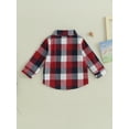 thumbnail image 4 of GXFC Kids Boys Fall Jacket Clothes 6M 1T 2T 3T 4T Toddler Boys Long Sleeve Button Down Collar Plaid Outerwear Chunky Coat Shacket Autumn Warm Clothing for Children Boys, 4 of 8