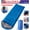 Blue, variant on Lightweight Sleeping Bag for Camping & Office – Hollow Cotton Filling, 180cm x 75cm, Unzips to Blanket, Compact Carry Bag (Red)