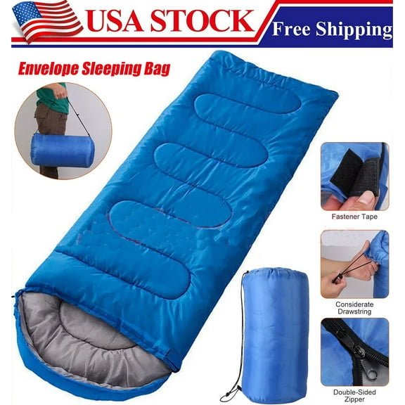 Camping Sleeping Bag Outdoor Envelope Waterproof Ultralight Warm Adult Hiking US