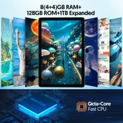 Android 14 Tablet 10 inch 128GB ROM 8GB RAM Google GMS Computer Tablet,8000mAh,Wifi, Bluetooth