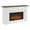 White and Brown, variant on Bowery Hill 58.5" Modern Solid Wood Electric Fireplace in White