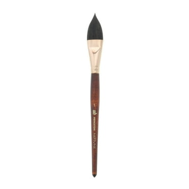 Princeton Brush Neptune Synthetic Squirrel Watercolor Brush, Oval Wash, 1