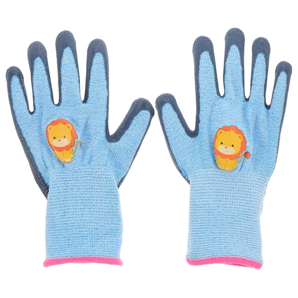 1 par de guantes de jardinería para niños, guantes de trabajo para actividades al aire libre, guantes de pesca antideslizantes, guantes de jardinería para niños pequeños