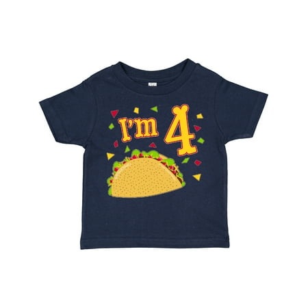 

Inktastic Im Four- Taco Birthday Party Gift Toddler Boy or Toddler Girl T-Shirt