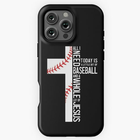 All I Need Is Jesus and Baseball Phone Case for iPhone 16 15 14 13 12 11 Pro Max M5908199