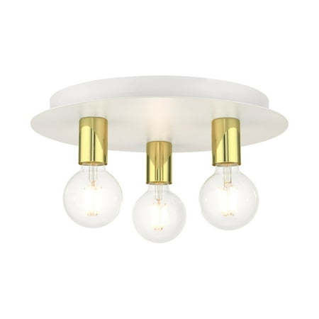 

Livex Lighting 45873 Hillview 3 Light 14 Wide Semi-Flush Ceiling Fixture - White