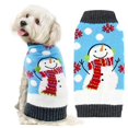 thumbnail image 1 of Doggyzstyle Suéteres Navideños Para Perros Con Estampado De Muñeco De Nieve, Disfraces Navideños Para Cachorros, Jerséis De Cuello Alto Cálidos Para Invierno, Ropa De Punto Para Cachorros, Trajes Para, 1 of 1