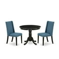 thumbnail image 2 of East West Furniture Dining Room Set Wirebrushed Black, ANFL3-ABK-21, 2 of 6