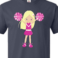 thumbnail image 4 of Inktastic Cheerleaders, Girl With Blonde Hair, Pink Uniform T-Shirt, 4 of 5