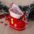 thumbnail image 5 of Bolsas de botas de dulces navideñas, botas de dulces, bolsa de mano, botas de Papá Noel, decoración de chimenea de árbol de Navidad (grande) (rojo) (2 unidades), 5 of 5