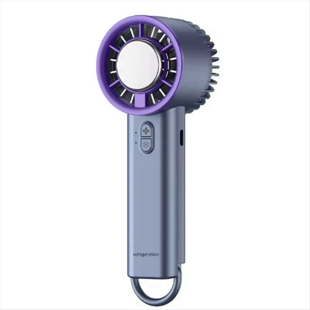 Ventilador de Mano con Compresor de Hielo, Recargable por USB, Refrigeración Semiconductora, Portátil, Pequeño, Turbo, Aire Acondicionado.