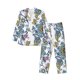 thumbnail image 1 of Fotbe Flowers and Butterflies Pijama de Hombre con Estampado de Manga Larga, Conjunto de 2 Piezas, Ropa de Dormir Suave y Cómoda con Bolsillos-Large, 1 of 7