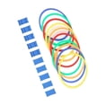 thumbnail image 4 of pitrice Speed Agility Training Rings 10 Buckles Adults Versatile Play Options Stimulate Creativity Kids Games Grid Jumping 28cm, 4 of 6