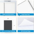 thumbnail image 4 of Blue Sky Notes Professional Notebook, Flexible Cover, Twin-Wire Binding, Lined and Perforate Pages, 8.5" x 11", Gray, 4 of 5