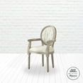 thumbnail image 4 of Rustic Manor Christianna Linen Upholstered Dining Chair, Cream White, 4 of 8