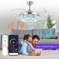 thumbnail image 4 of Ventilador de techo BAYSQUIRREL con Bluetooth y luz RGB de 6 velocidades, 4 of 7