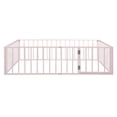 thumbnail image 4 of Bellemave Queen Size Metal Floor Bed Frame, Montessori Bed with Safety Guardrails and Door, No Weight Limit and Easy Assemble Playhouse Queen Bed for Toddler/Girls/Boys (Pink), 4 of 7