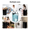 thumbnail image 6 of YFYANG 50L Foldable Laundry Hamper, Waterproof Oxford Fabric Abstract Leaf Texture Laundry Bag Laundry Baskets, 6 of 6