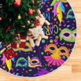 thumbnail image 5 of GZHJMY Mardi Gras Christmas Tree Skirt, Tree Skirt for Holiday Party Home Christmas Day Ornaments, 47.2", 5 of 6