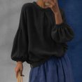 thumbnail image 2 of CONZONE Womens Sweatshirts Puff Sleeve Knit Tops for Women Fall Winter Pullover Clothes, 2 of 4