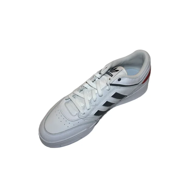 Ad-id-as MEN'S WHT/GRAY/RED DROP STEP LOW SNEAKERS US 13/F48/ UK 12 1/2