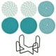thumbnail image 2 of Manteles Individuales Redondos de Tejido Antideslizante y Antiescaldadura, con Aislamiento Térmico, Duraderos, para Mesa, 6 Unidades con Soportes de Almacenamiento, 2 of 6