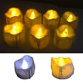 thumbnail image 4 of Vela de lágrima electrónica LED de 12 piezas, batería parpadeante realista, luces de cumpleaños artesanales, comestibles de Navidad Jumpingount JR0707-02, 4 of 7