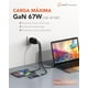 thumbnail image 3 of QUAMTUM PERSONAL AUDIO 67W Cargador GAN con 3 puertos, USB C y USB A, Cargador Plegable y Portátil p, 3 of 4