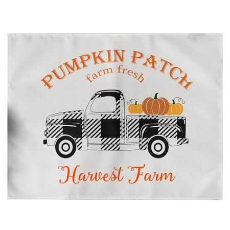 

VEAREAR Table Placemat Heat Resistant Decorative Rectangular Pumpkin Pattern Restaurant Home Insulation Pad for Household