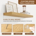 thumbnail image 6 of Floating Shelves for Wall, Wall Mounted Wood Floating Shelf with Invisible Brackets for Living Room, Bathroom, Bedroom, Kitchen Storage and Decor, 24 Inch Set of 2, Black, 6 of 8