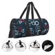 thumbnail image 3 of Balery Navy Blue Geometric Bolsa de Gimnasio para Mujeres y Hombres, Bolsa de Viaje Impermeable, Bolsa de Fin de Semana con Compartimento para Zapatos y Bolsillo Húmedo, 3 of 6