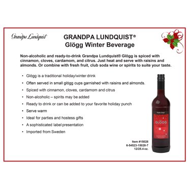Grandpa Lundquist Glogg Winter Beverage 25.4 Fl. Oz. X 2 With Bonus Mini Stainless Steel Whisk 3 Pc Set 1331b800 Fbc2 406b 965c 7c867633ca9f.35eb131c0bbccc1c2196336981a930ba
