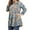Blue #004-33, variant on Dweltoz Women's Plus Size Blouses Summer Crew Neck Tops 3/4 Sleeve Outfits Loose Fit Cotton Floral Print Tees Blouses,Blue 4XL