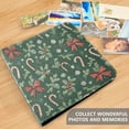 thumbnail image 4 of FORMRS 3 Ring Photo Album 4"x6" Self Adhesive Large Capacity PU Leather Cover, Christmas Candy Cane, 4 of 8