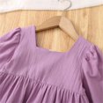 thumbnail image 6 of FDDMis Burgundy Dress Red Dresses Black Long Sleeve Dress Infant Christmas Dress Long Short Dress Hawaiian Dress Girls Christmas Outfits, Purple 3-4 Years, 6 of 6