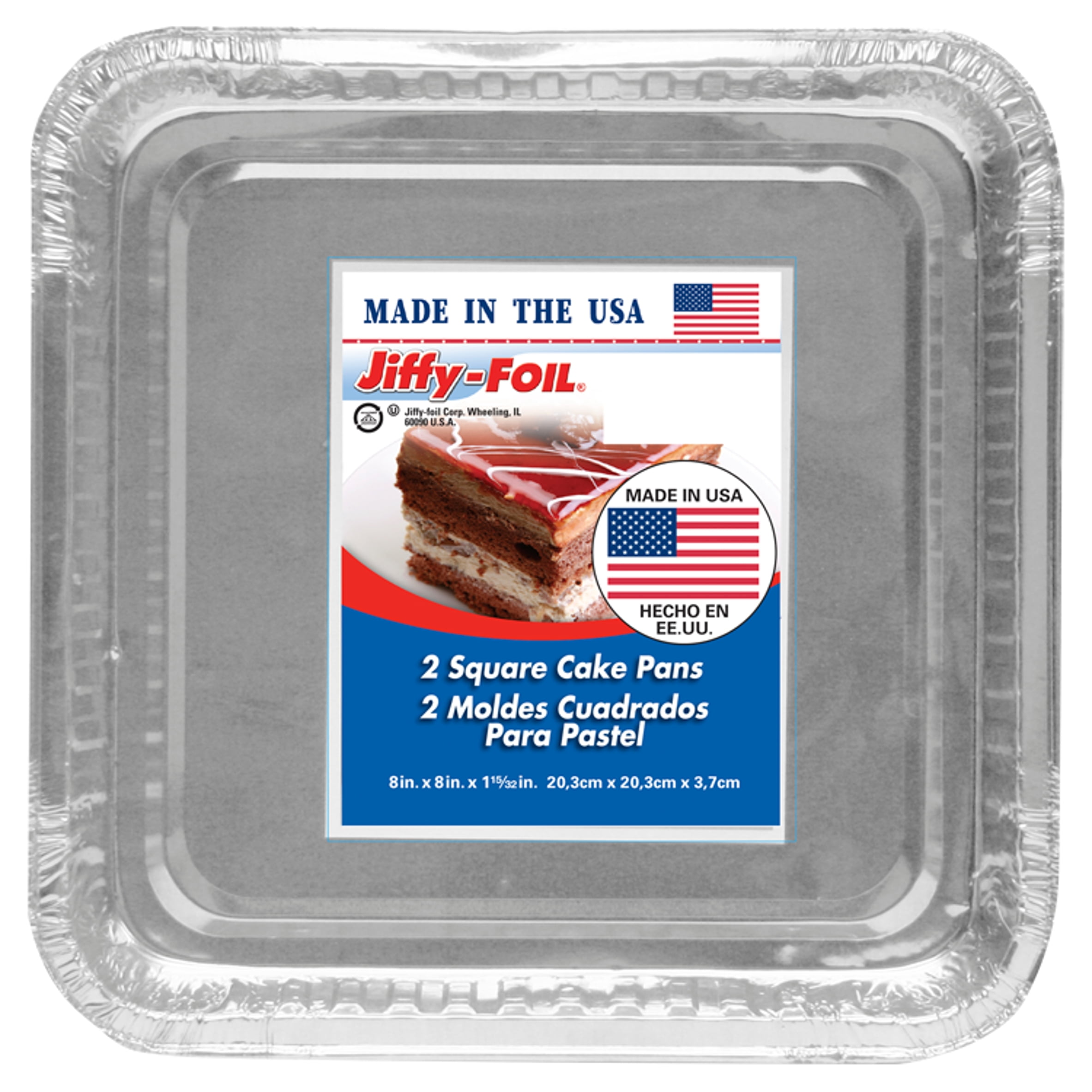 HFA # 1776 Handi-Foil 13" x 9" Oblong Aluminum Foil Cake Pan American Flag USA 