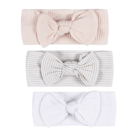Gerber Baby Girl Soft and Stretchy Headband, 3-pack, One Size