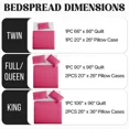 thumbnail image 7 of Ameha 3 Piece Quilt Set Chevron Embossed Bedspread Reversible Ultrasoft Microfiber Adult Bedding Pink Color King, 7 of 7