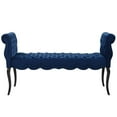 thumbnail image 4 of Adelia Chesterfield Style Button Tufted Performance Velvet Bench - Navy, 4 of 7
