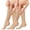 Beige2, variant on 2 Pairs Open Toe Zipper Copper Compression Socks for Women & Men 15-20 mmHg - Better Blood Flow, Swelling , Best Support for Medical, Running, Nursing