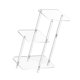 thumbnail image 1 of Mesa auxiliar de acrílico de 3 niveles para tomar café, minimalista, transparente y ahorradora de espacio. Cuadrado, 1 of 8
