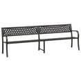 thumbnail image 2 of vidaXL Twin Garden Bench 246 cm Black Steel, 2 of 5